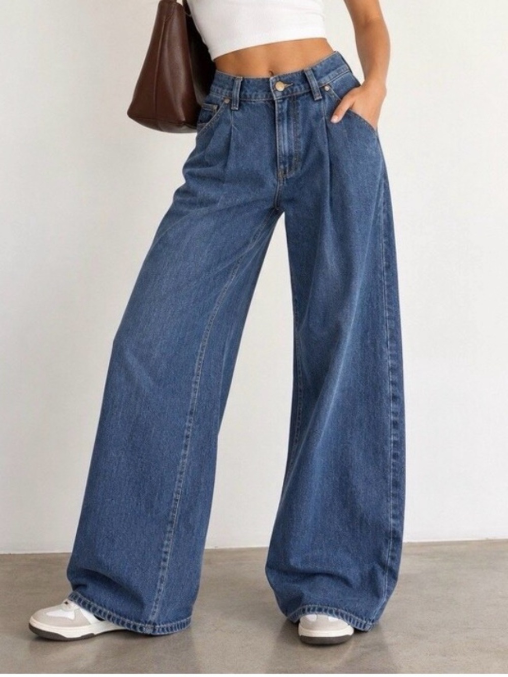 DL1961 Isabel Wide Leg Jeans Size 30 North Beach Mid Rise 32”